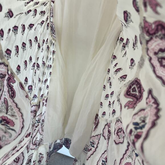 BPC Bonprix Collection Women's Maxi Dress Size L Paisley Boho Cottage Prairie - Picture 7 of 9